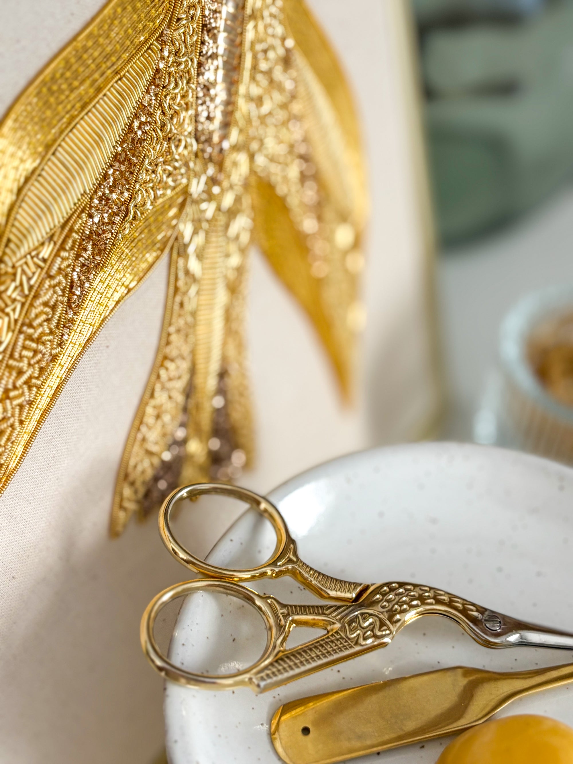 Exclusif ! L'Oiseau d'Or - Kit Broderie Or + Mellor plaqué or