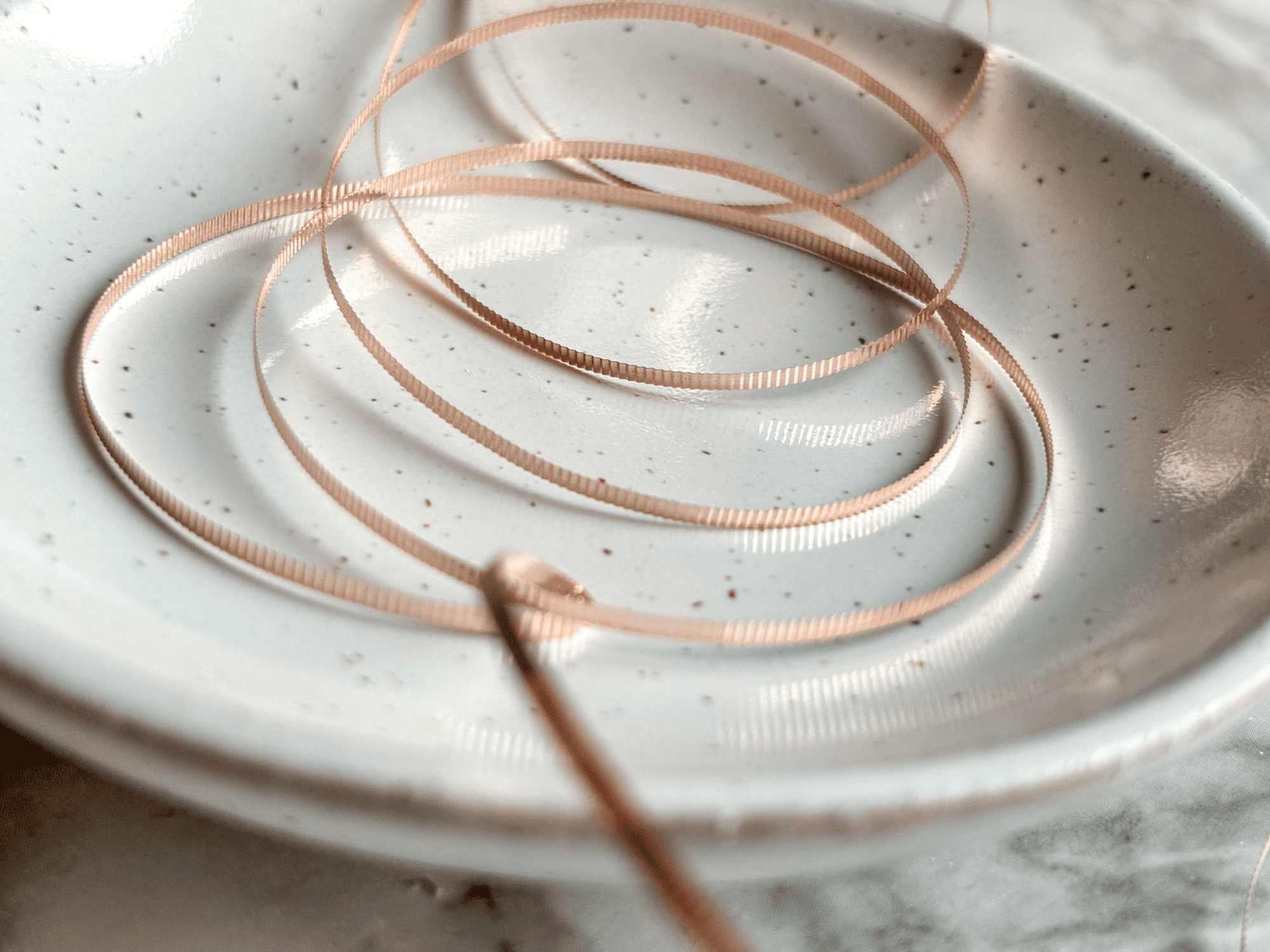 Lame rose gold gaufrée - 2mm