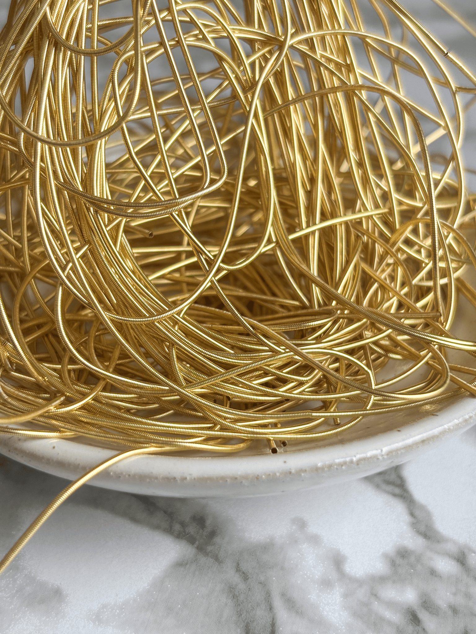 Cannetille lisse brillante or froid - 1 mm