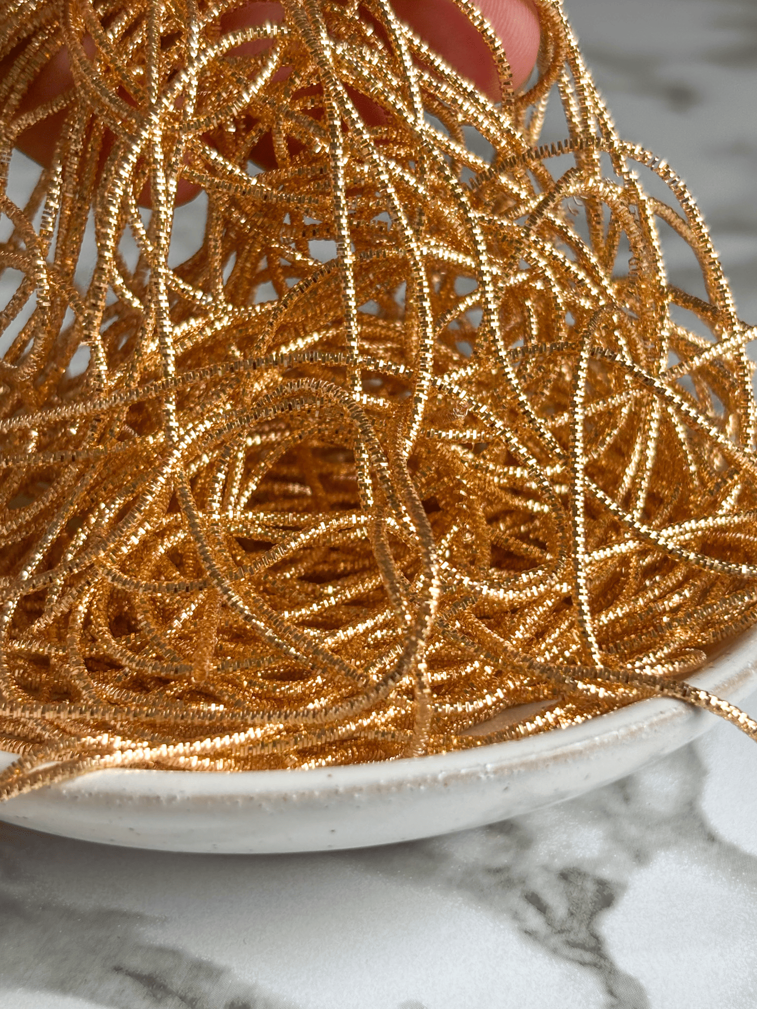 Cannetille frisée rose gold - 1mm