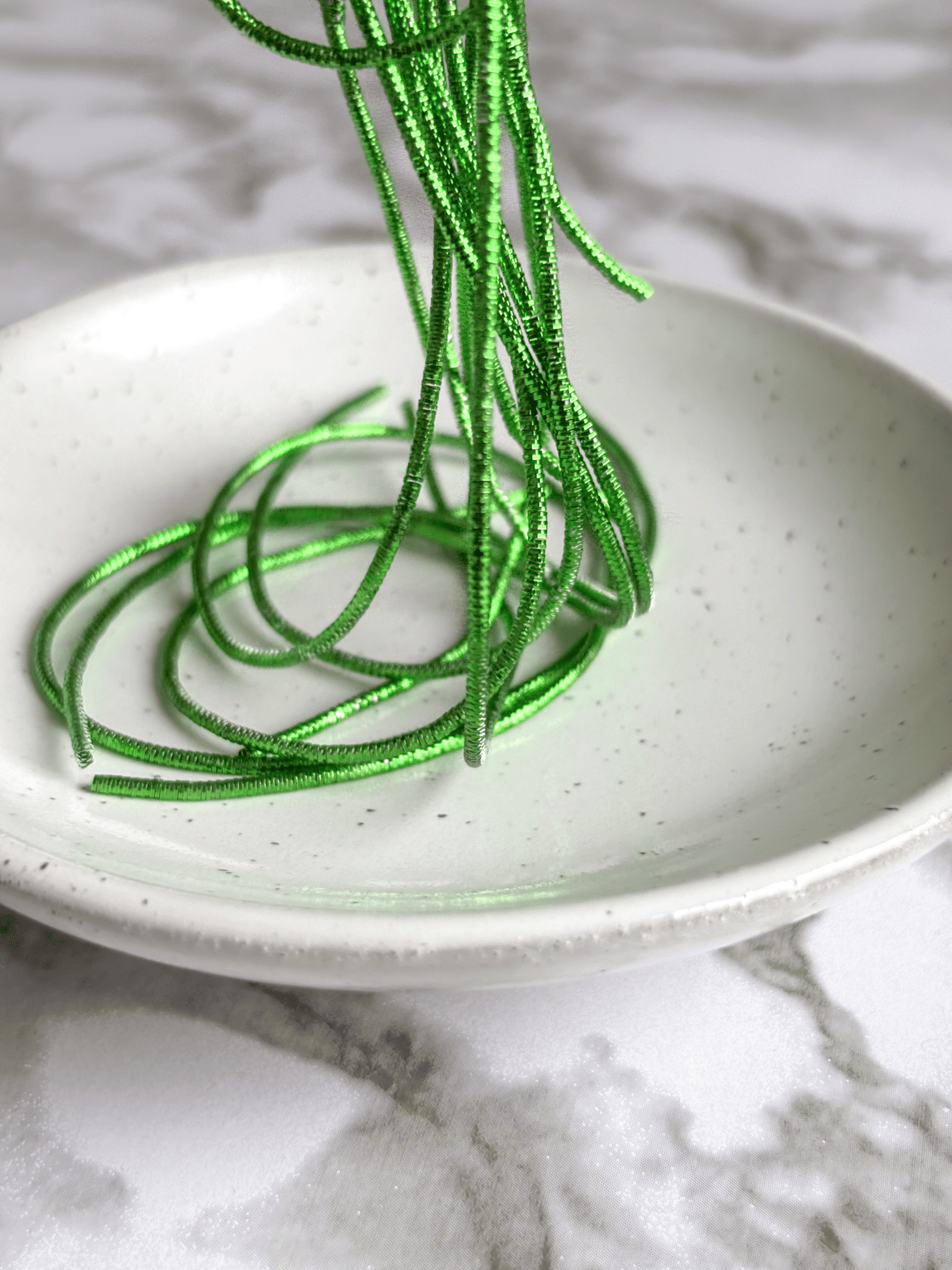 Cannetille frisée verte nénuphar - 1mm