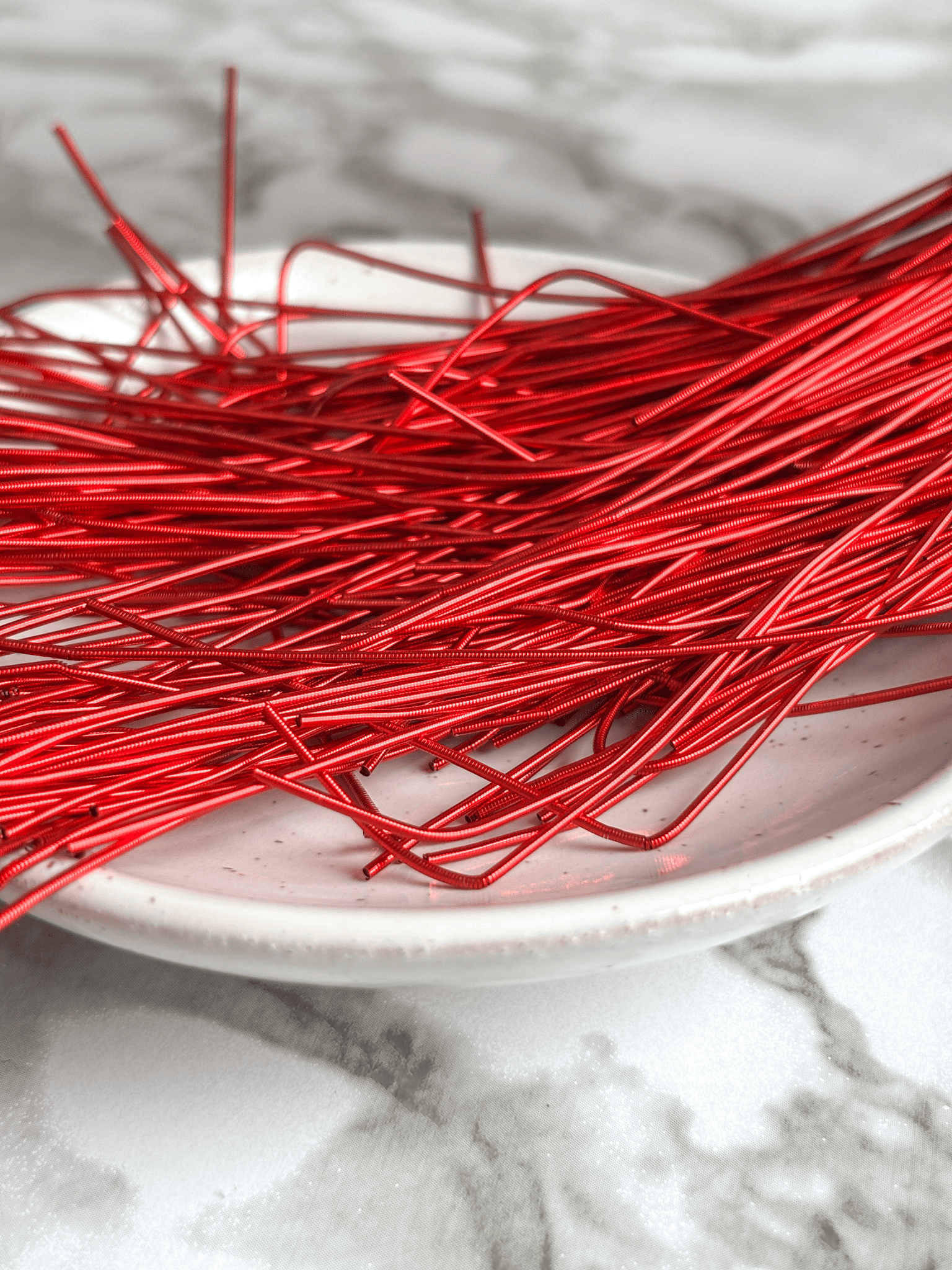 Cannetille lisse brillante rouge - 1 mm