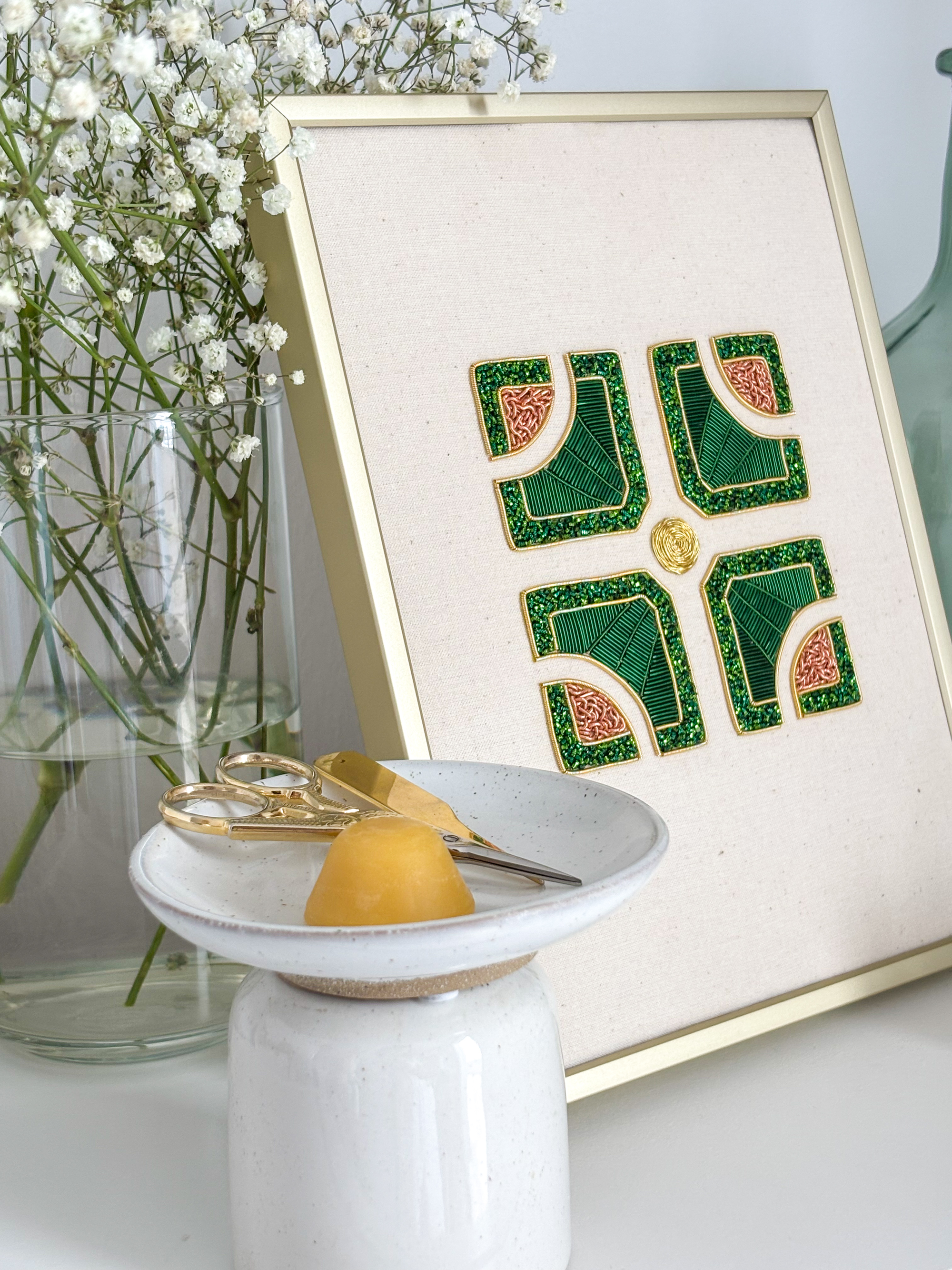 Jardin à la Française - Kit de broderie or