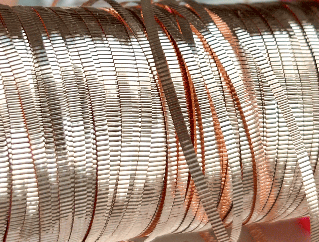 Lame rose gold gaufrée - 2mm