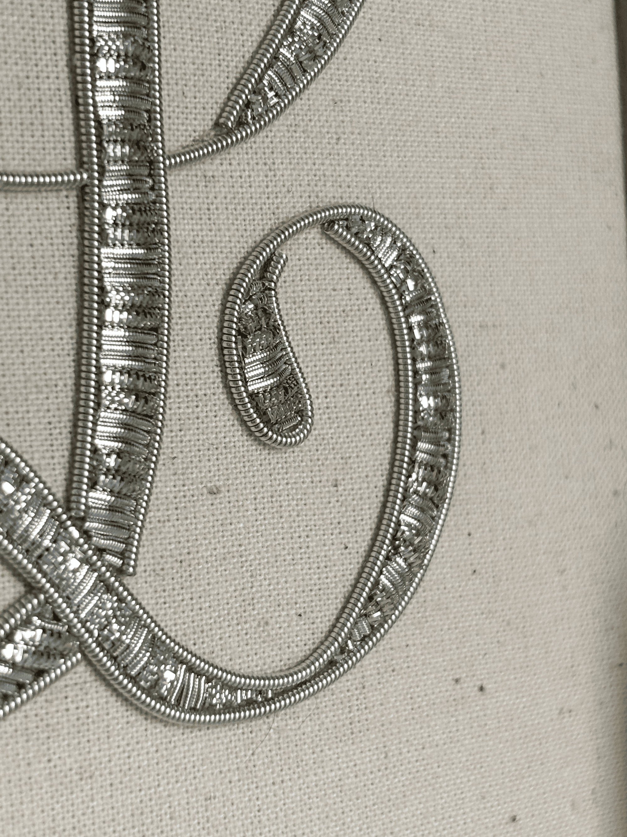 Initiales brodées - Or & Argent