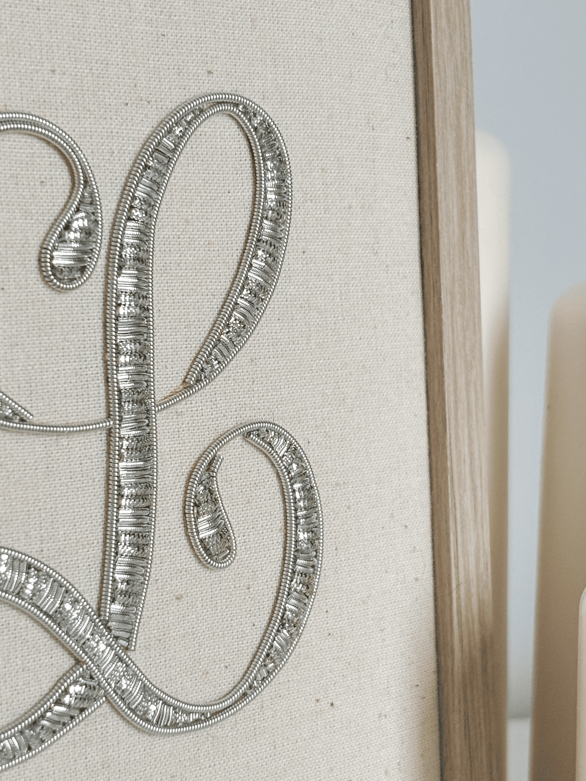 Initiales brodées - Or & Argent