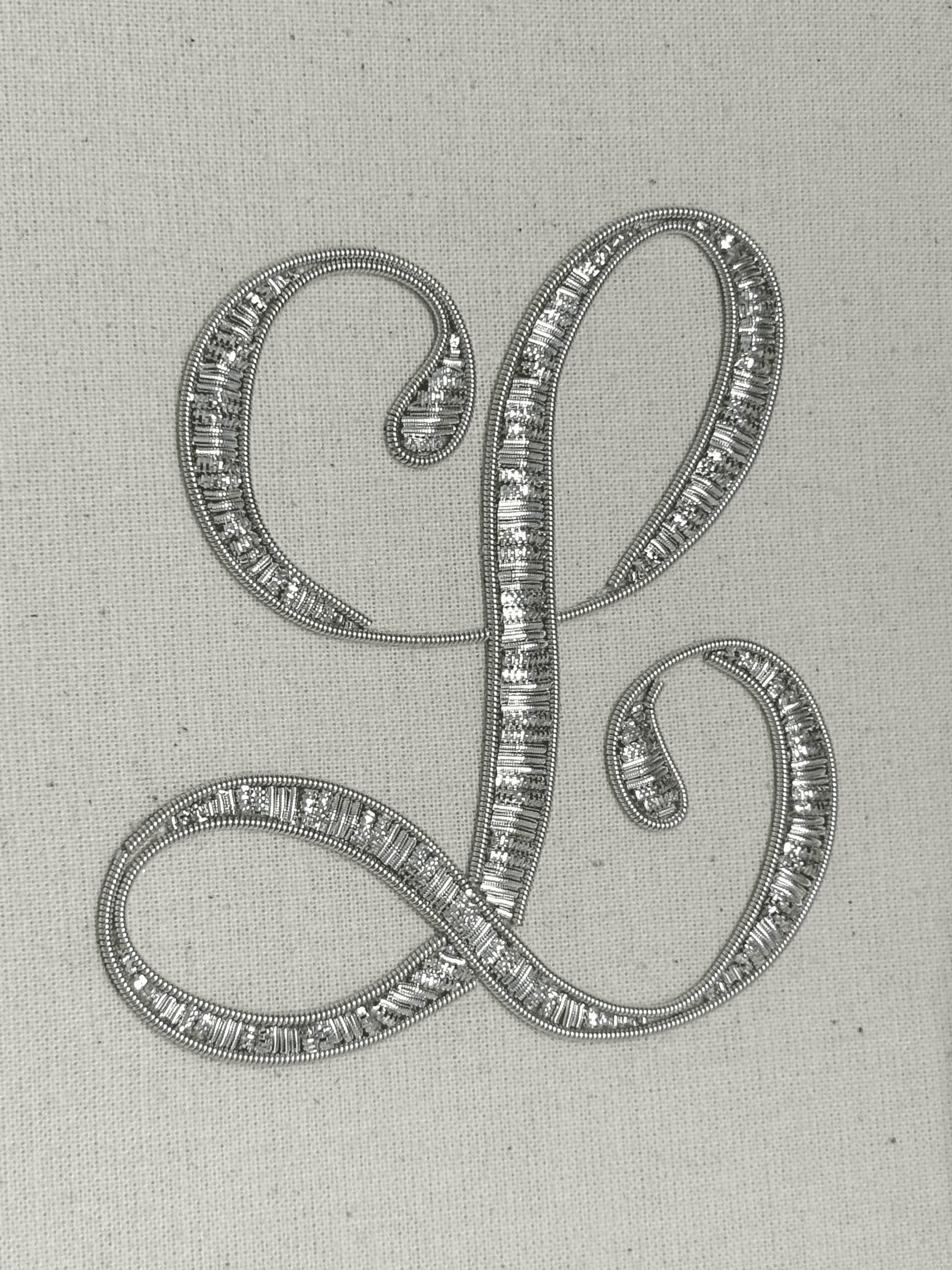 Initiales brodées - Or & Argent