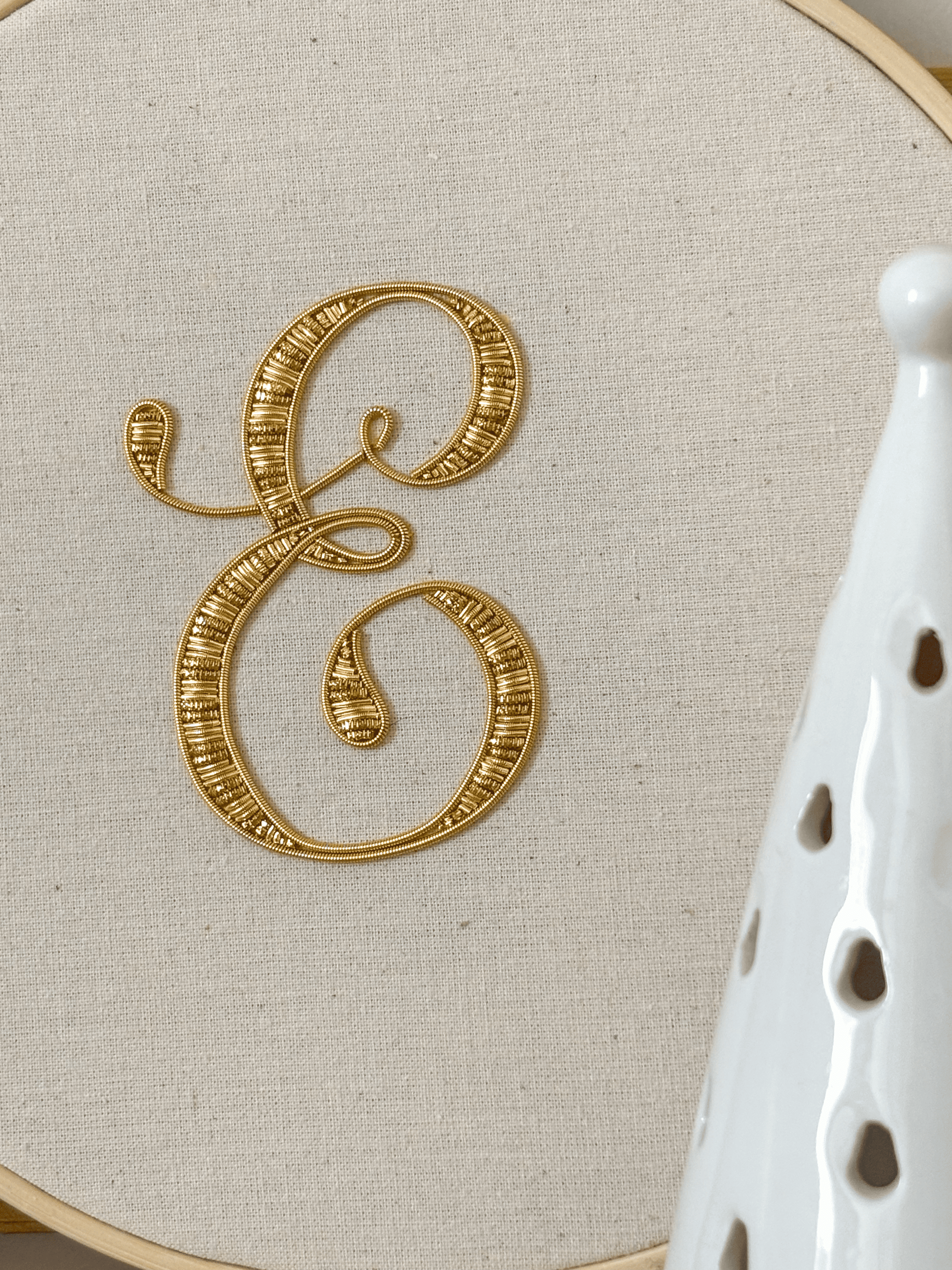 Initiales brodées - Or & Argent