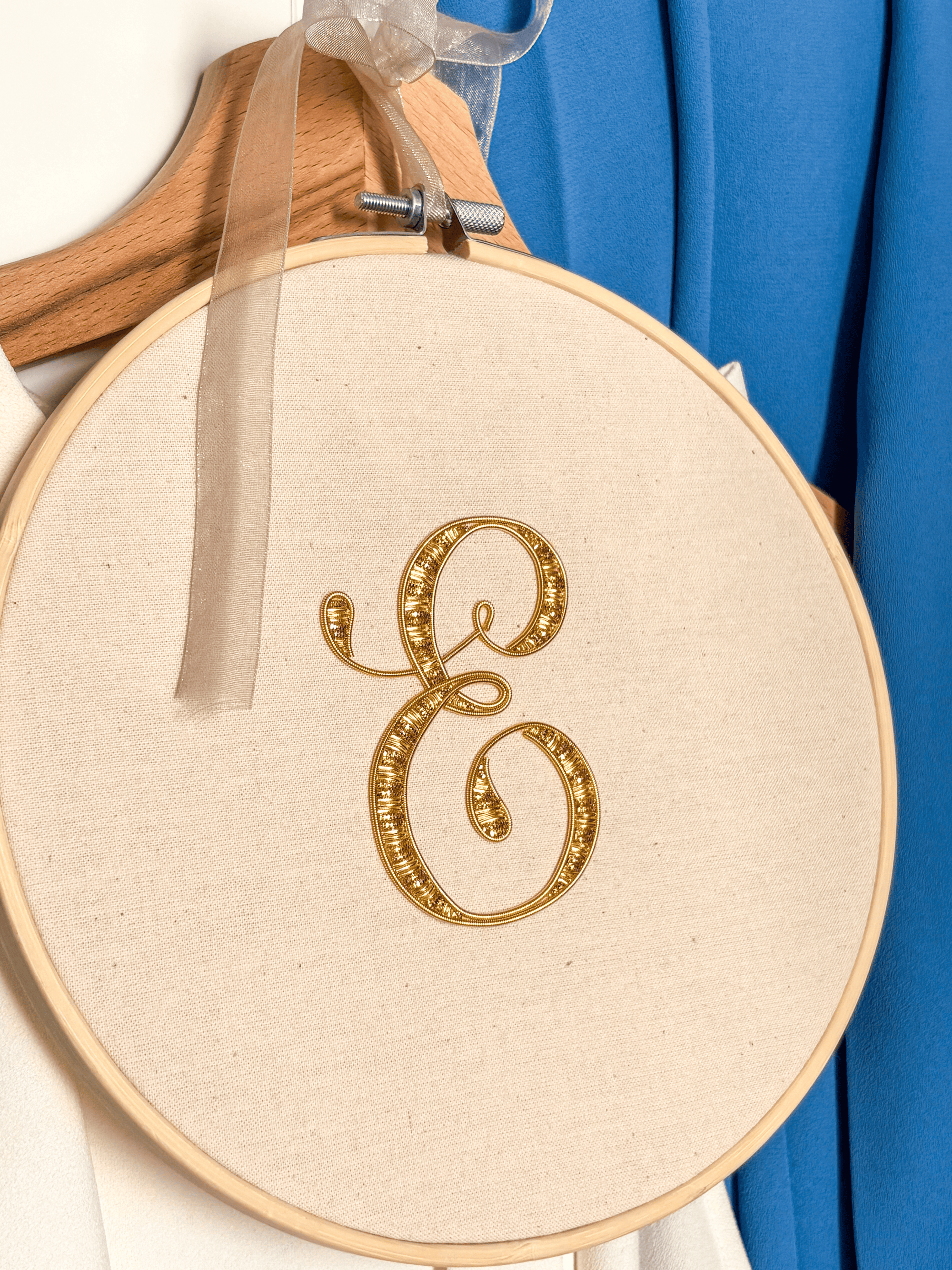 Initiales brodées - Or & Argent