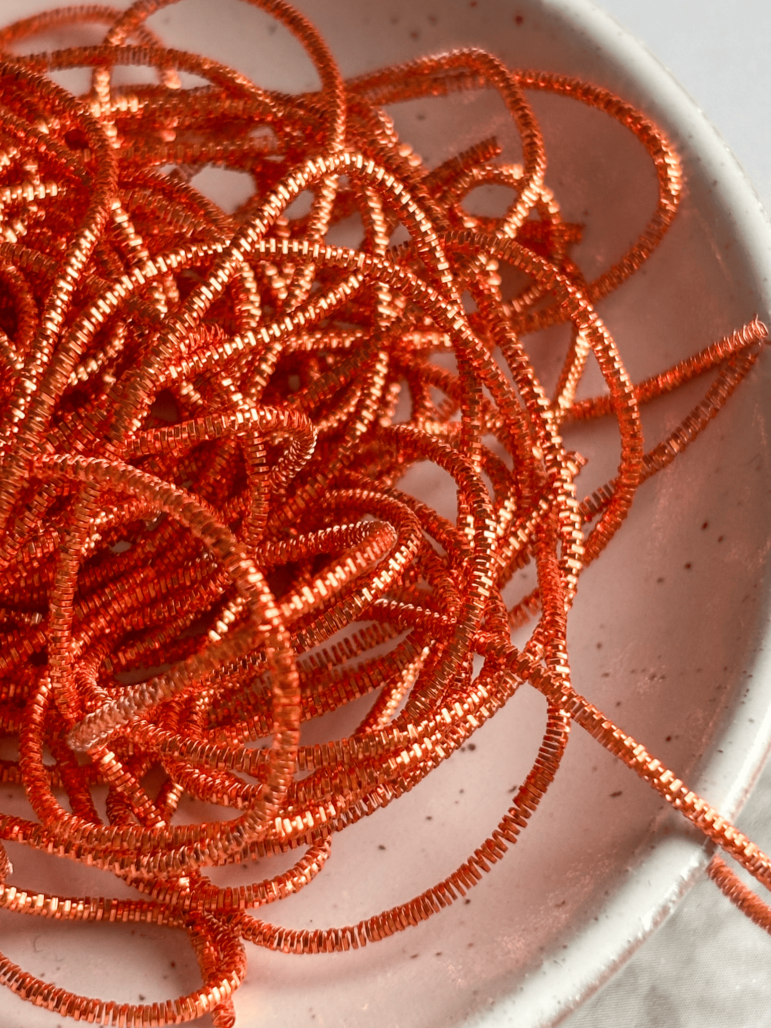 Cannetille frisée orange - 1 mm