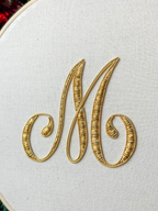 Initiales brodées - Or & Argent