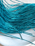 Cannetille lisse brillante bleu océan - 1 mm