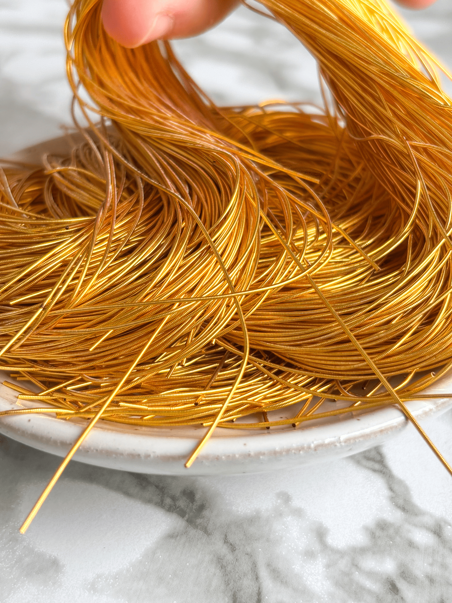 Cannetille lisse brillante or jaune - 0,5mm