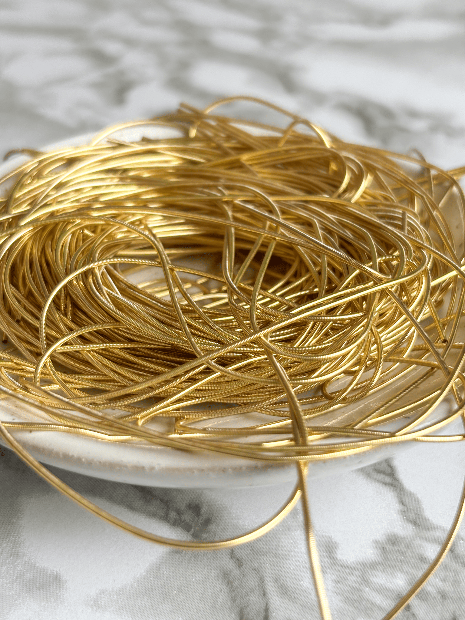 Cannetille lisse brillante or froid - 1 mm