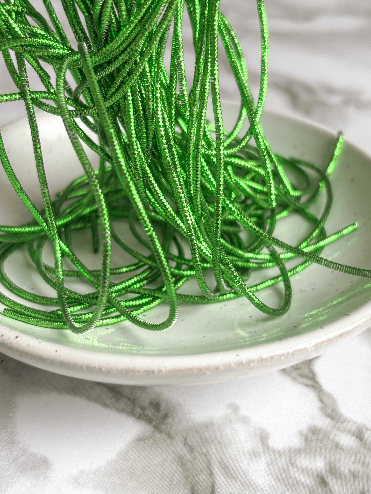 Cannetille frisée verte nénuphar - 1mm