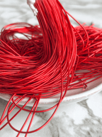 Cannetille lisse brillante rouge - 1 mm