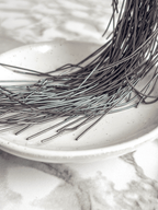 Cannetille lisse brillante gris noir - 1mm