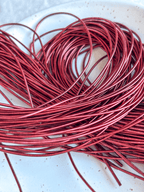 Cannetille lisse brillante bordeaux - 1 mm