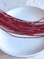 Cannetille lisse brillante bordeaux - 1 mm