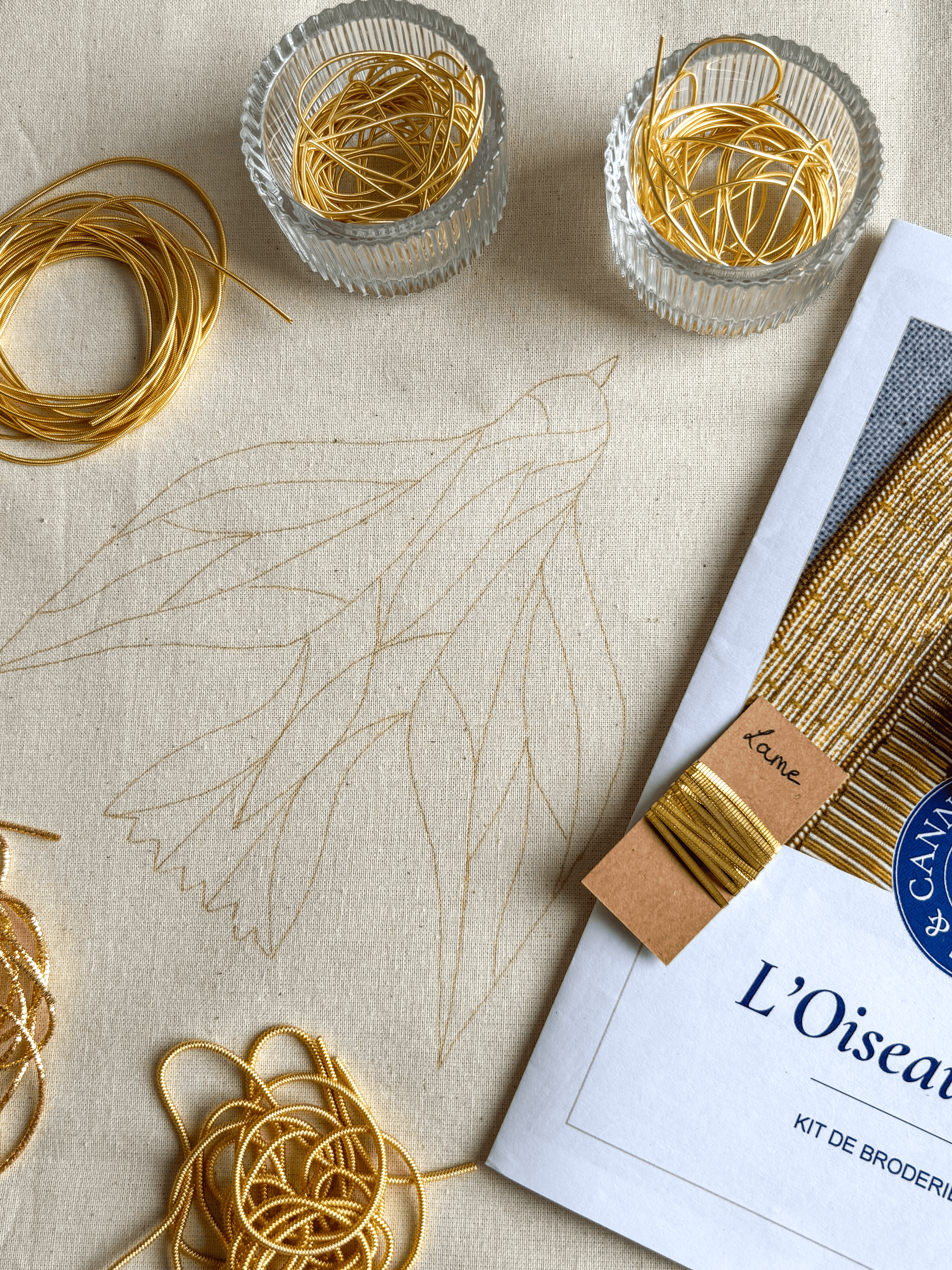 L'Oiseau d'Or - Kit Broderie Or