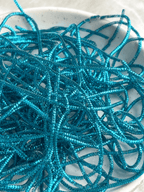Cannetille frisée bleu turquoise - 1 mm