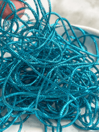 Cannetille frisée bleu turquoise - 1 mm