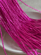 Cannetille frisée rose flash - 1 mm