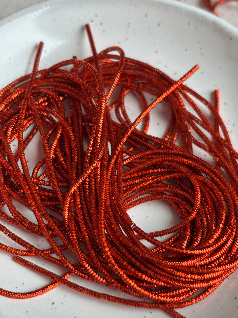 Cannetille frisée rouille orange - 1 mm