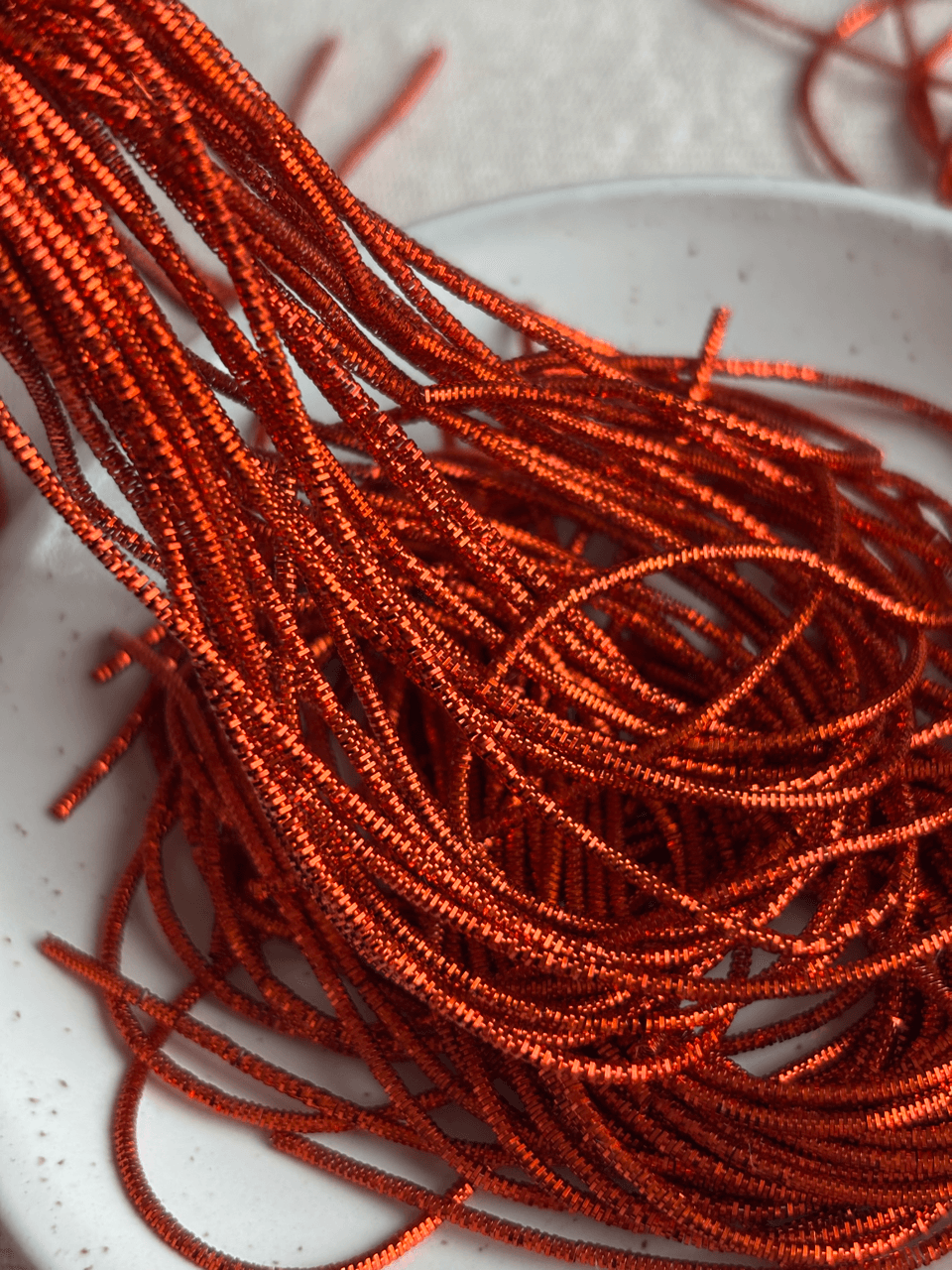 Cannetille frisée rouille orange - 1 mm