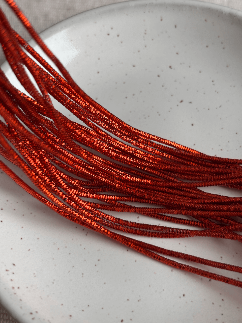 Cannetille frisée rouille orange - 1 mm