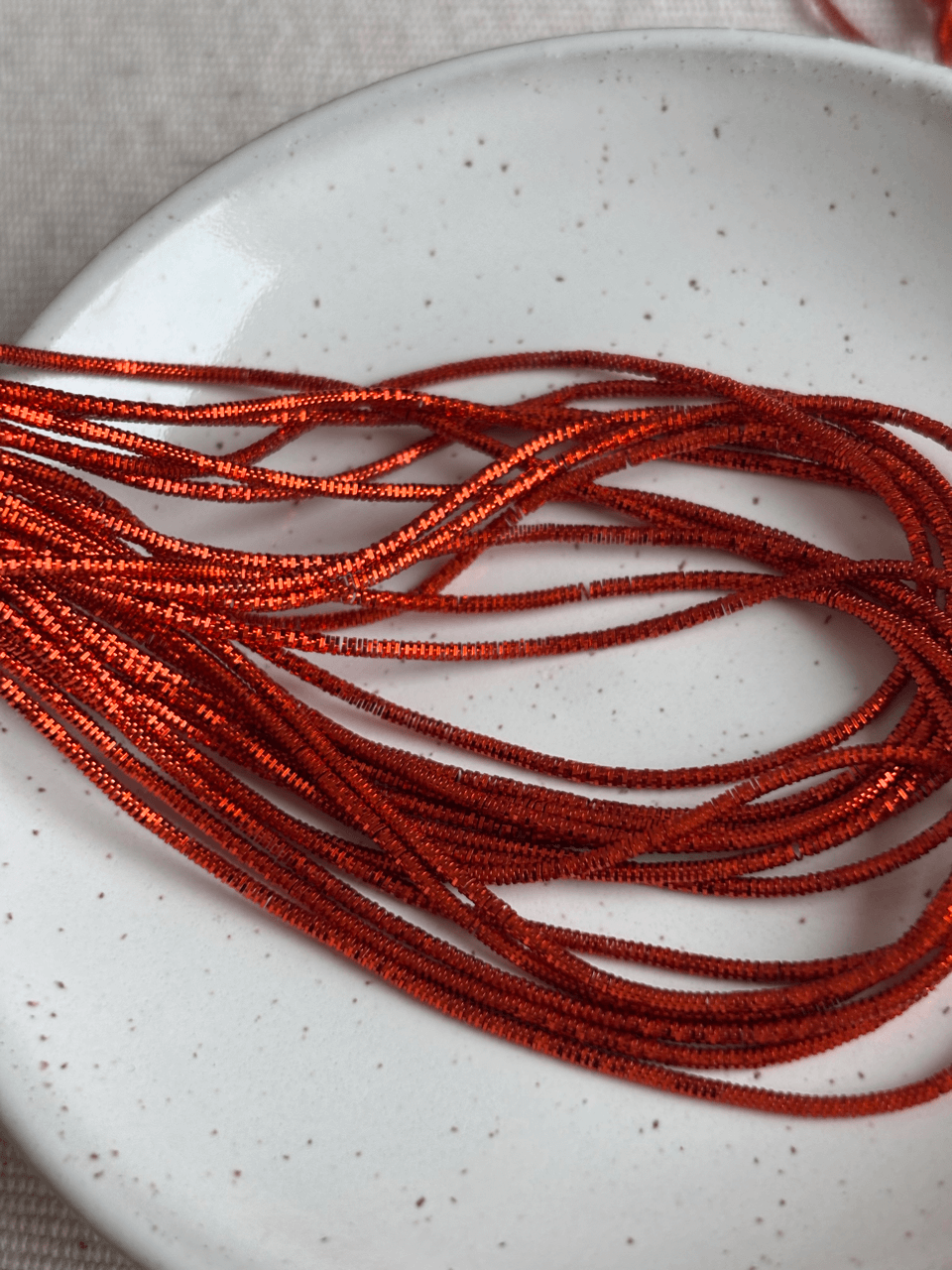 Cannetille frisée rouille orange - 1 mm