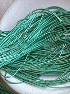 Cannetille lisse brillante bleu Tiffany  - 1 mm