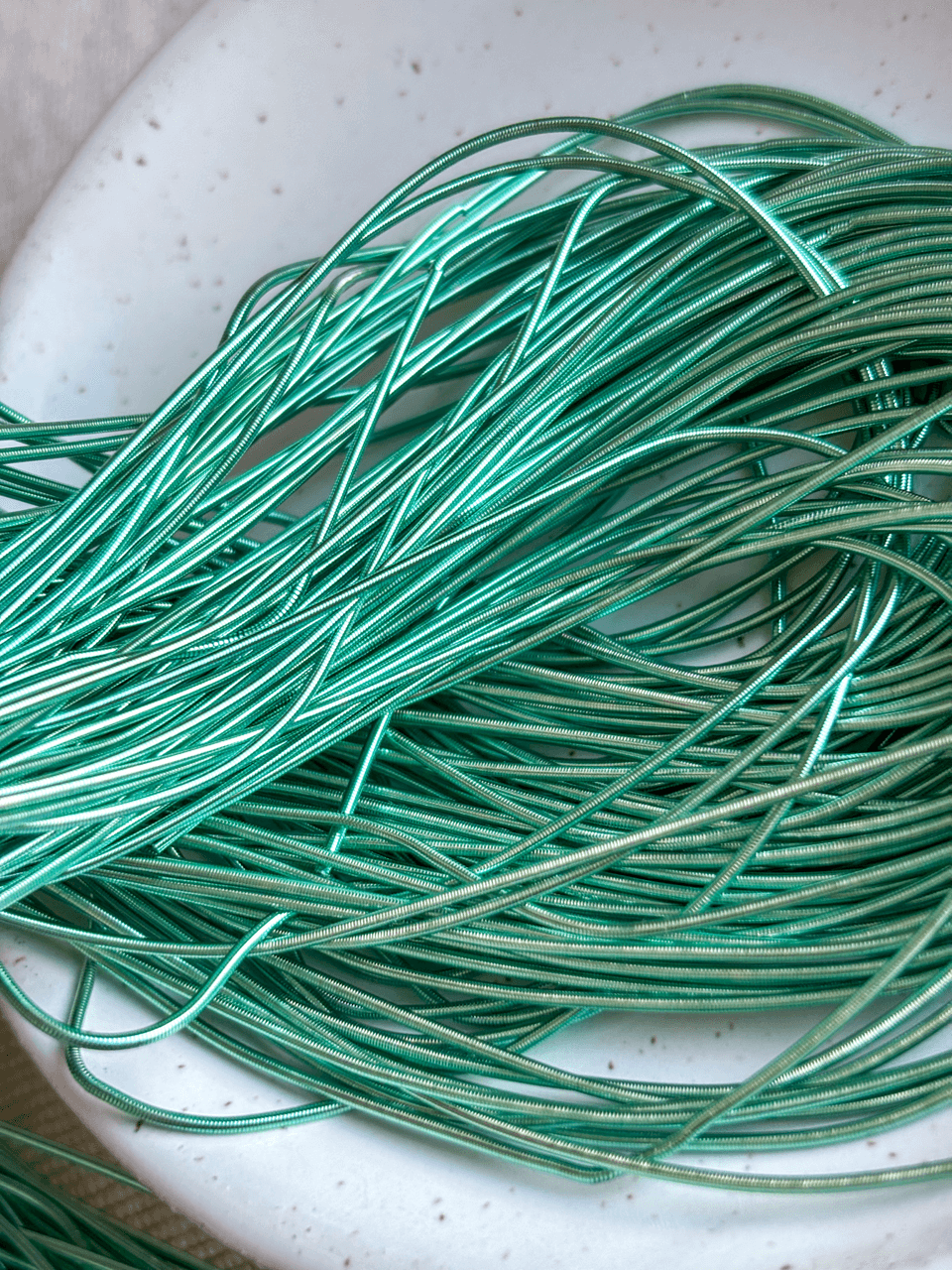 Cannetille lisse brillante bleu Tiffany  - 1 mm