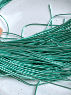 Cannetille lisse brillante bleu Tiffany  - 1 mm