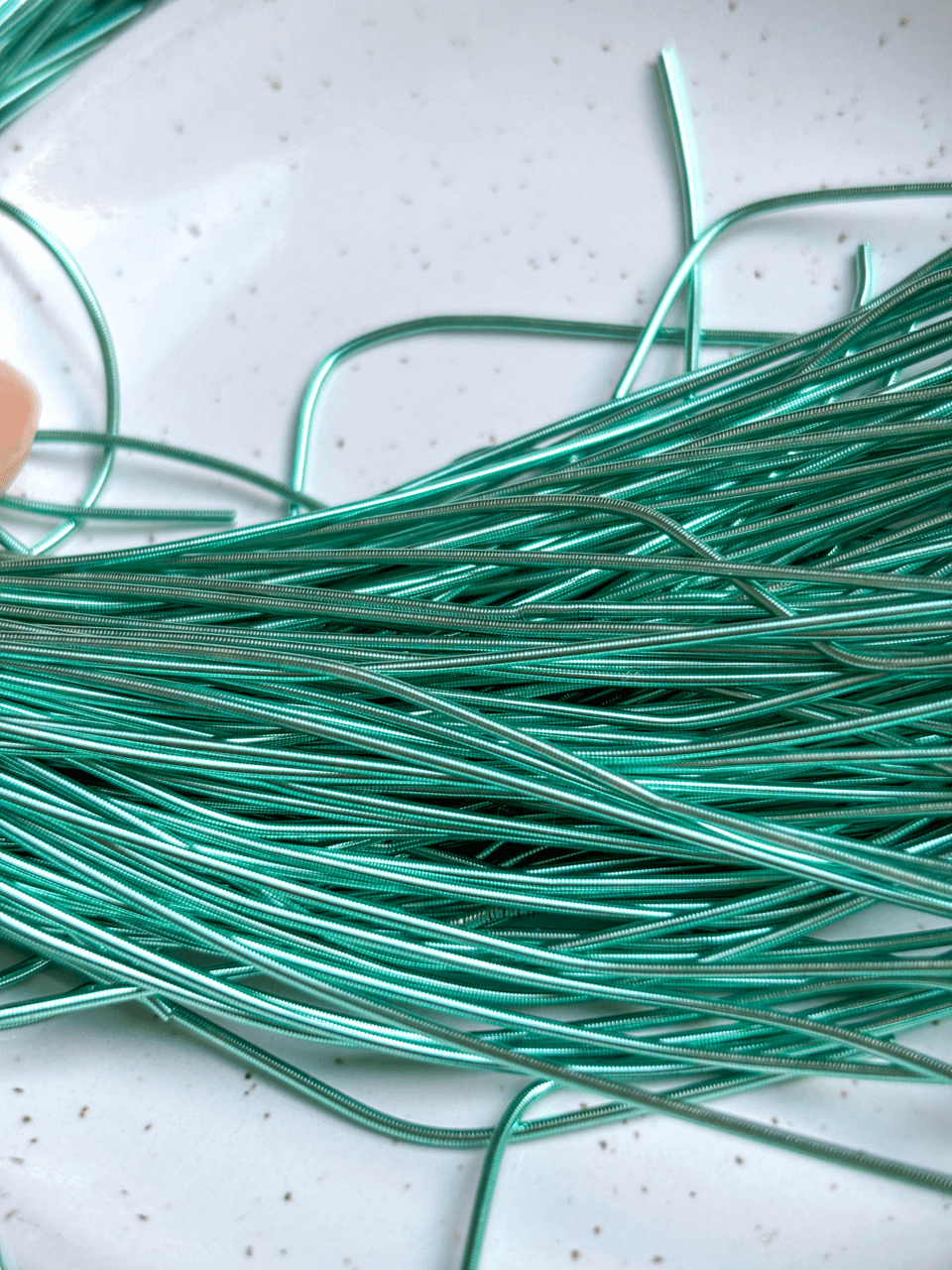 Cannetille lisse brillante bleu Tiffany  - 1 mm