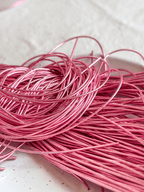 Cannetille lisse brillante rose - 1 mm