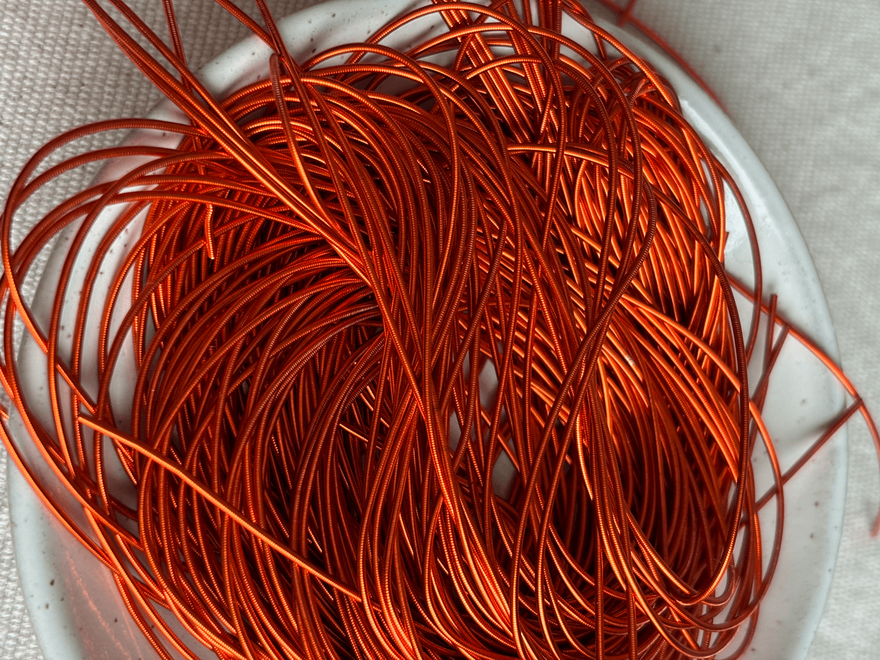 Cannetille lisse brillante rouille orange - 1 mm