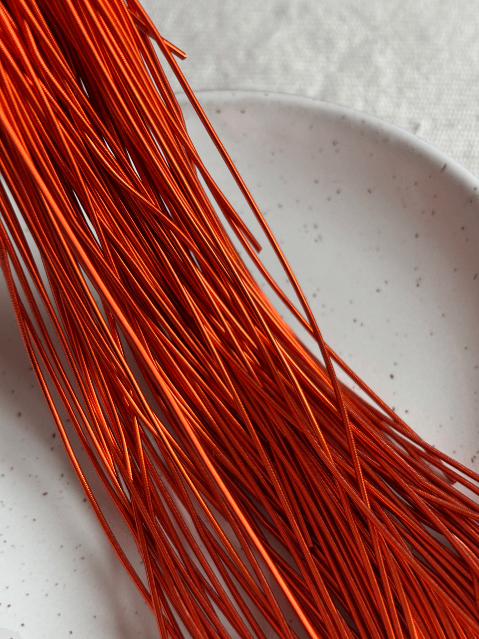 Cannetille lisse brillante rouille orange - 1 mm