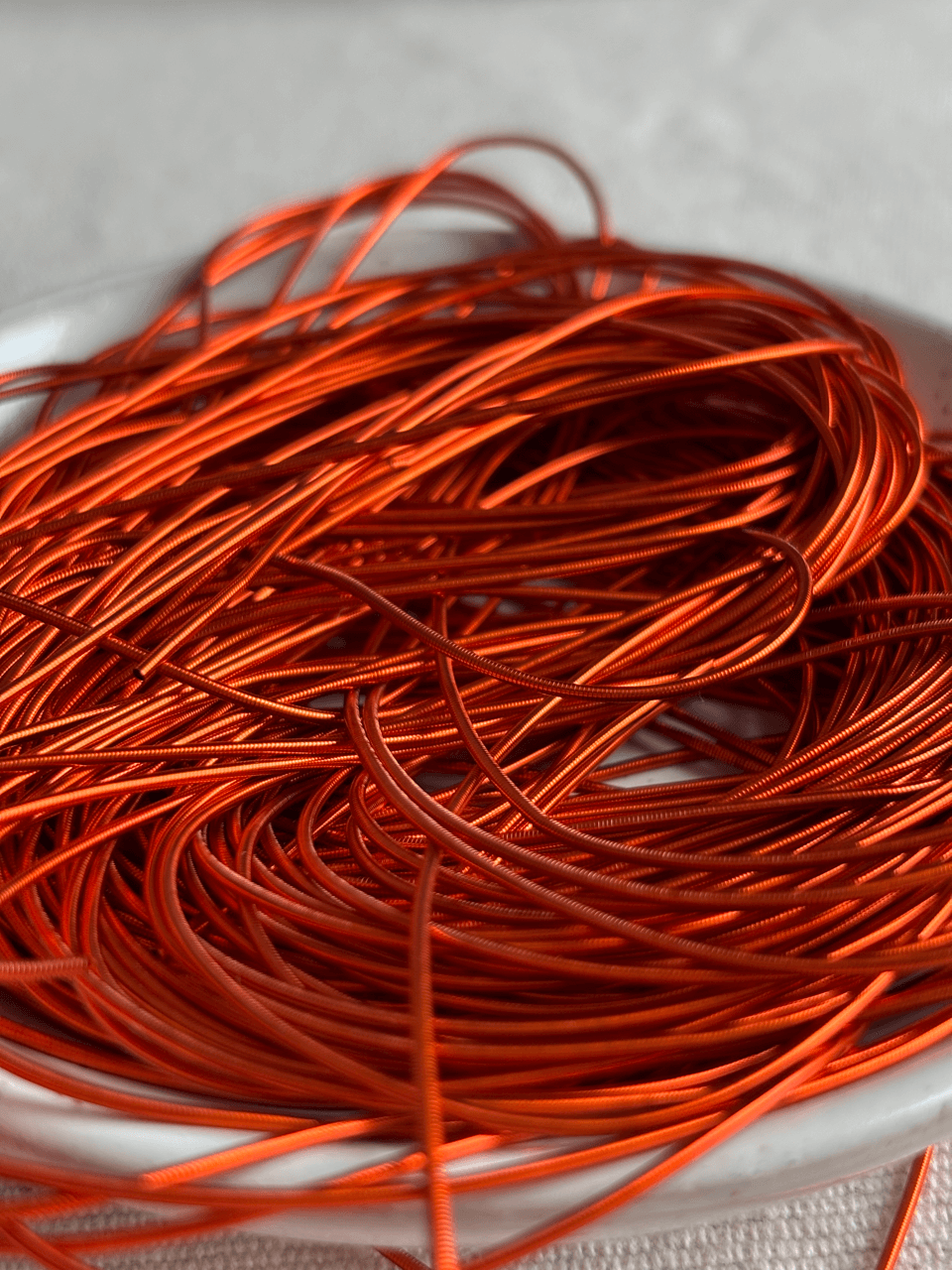 Cannetille lisse brillante rouille orange - 1 mm