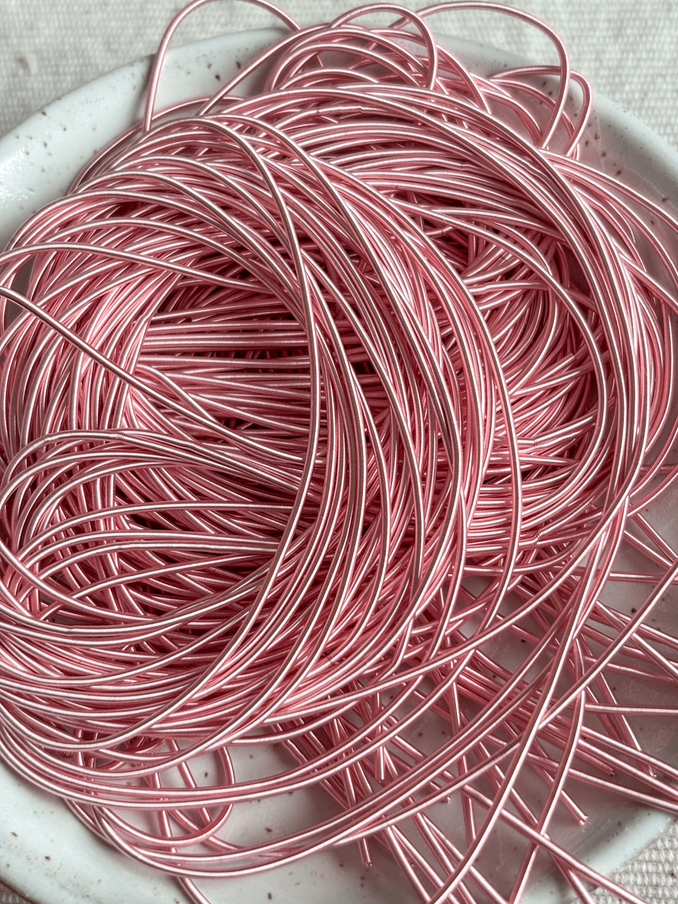 Cannetille lisse mate rose poudré - 1 mm