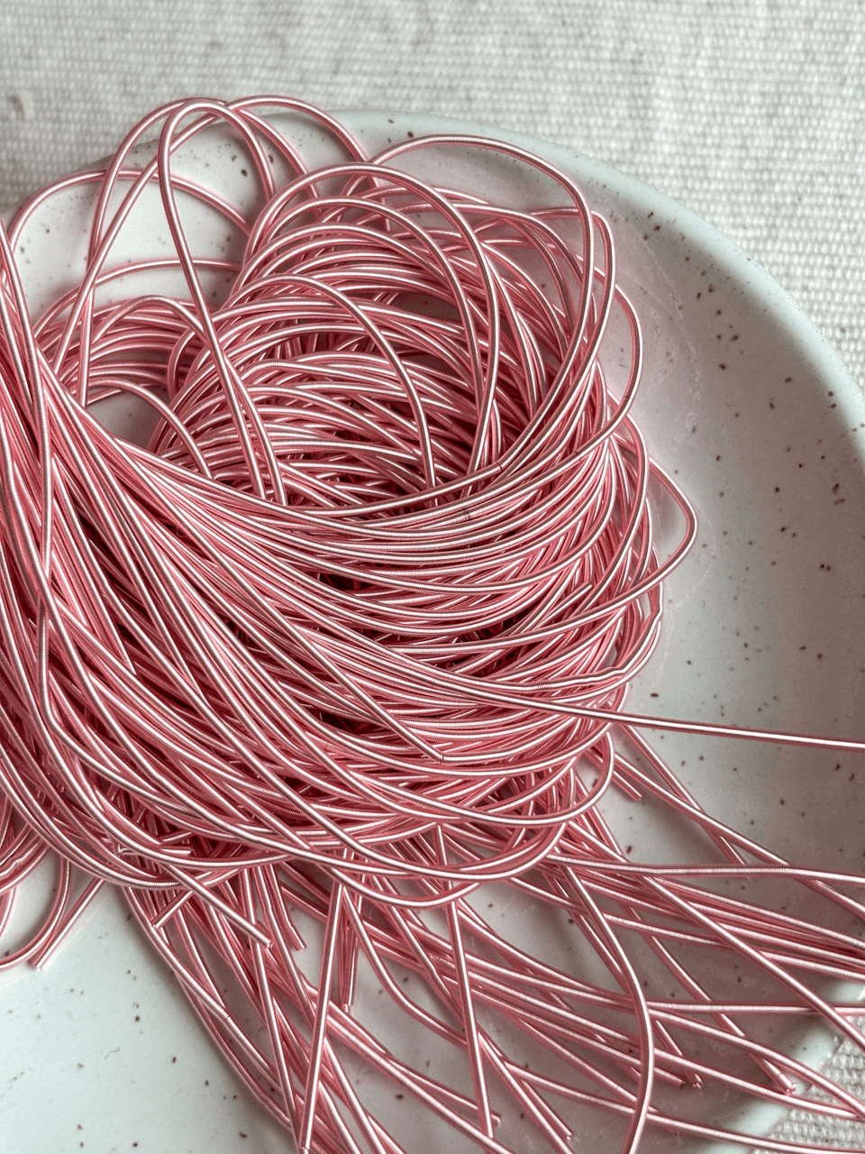 Cannetille lisse mate rose - 1 mm