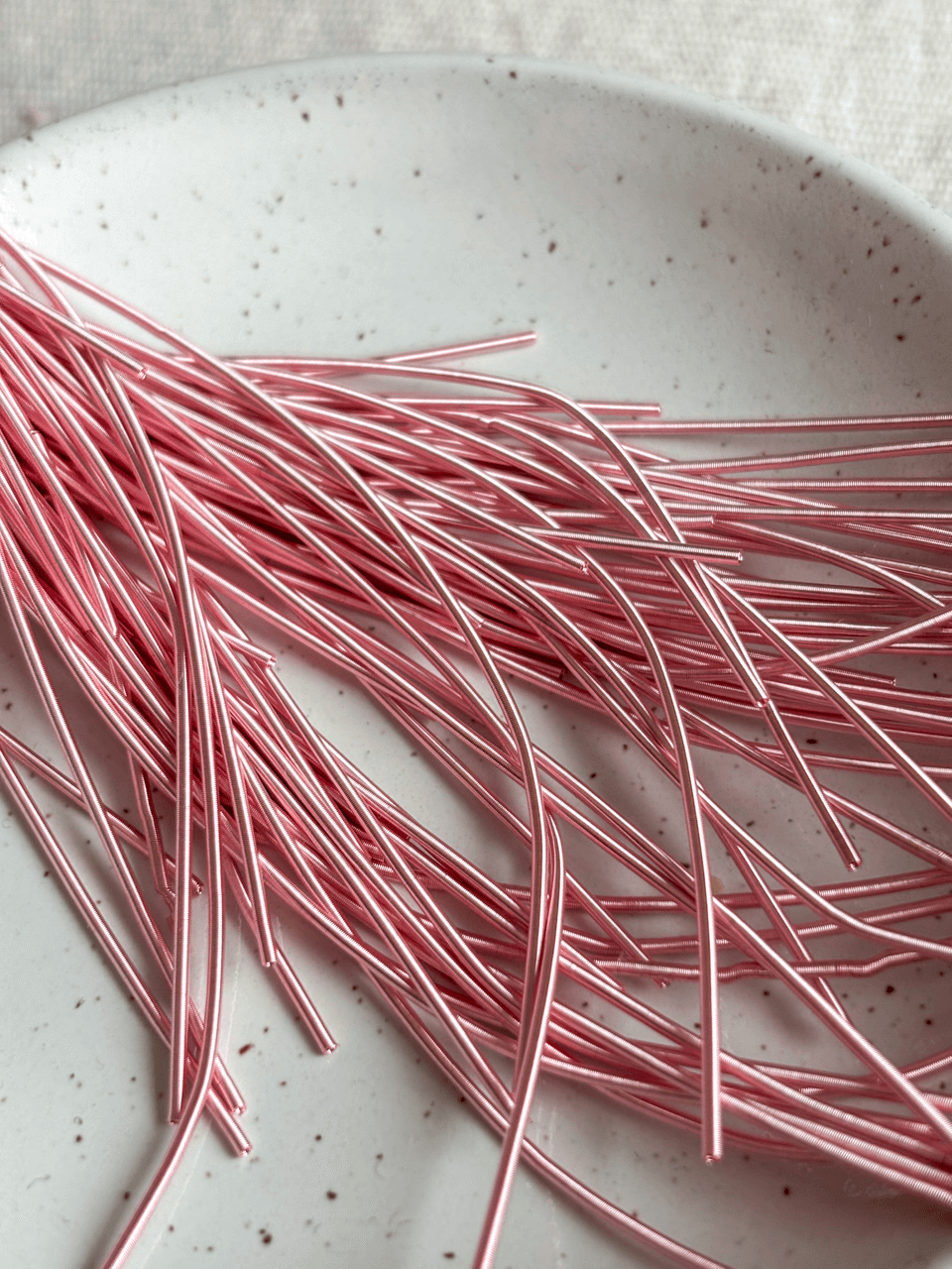 Cannetille lisse mate rose poudré - 1 mm