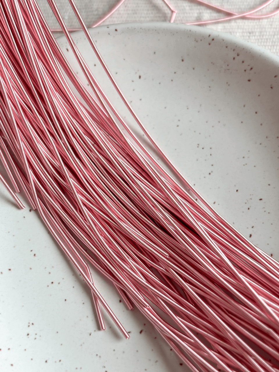 Cannetille lisse mate rose - 1 mm