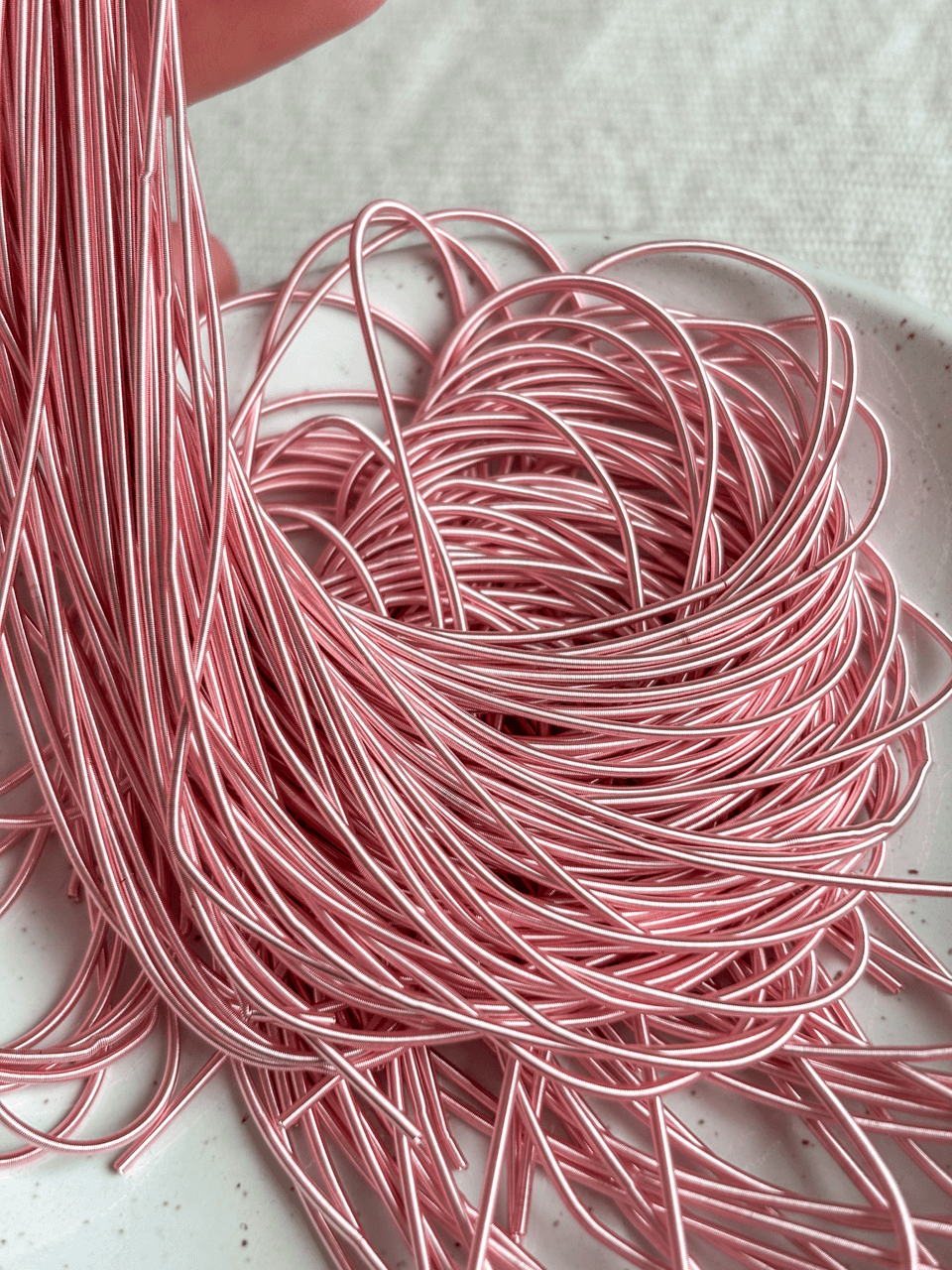 Cannetille lisse mate rose - 1 mm