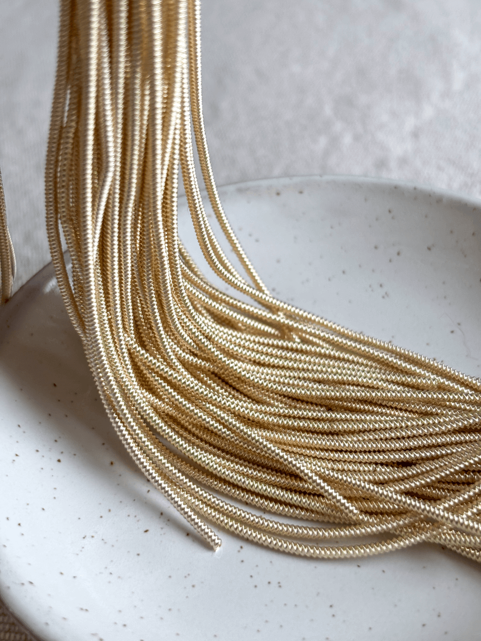 Cannetille perlée blanc cassé - 1,5 mm