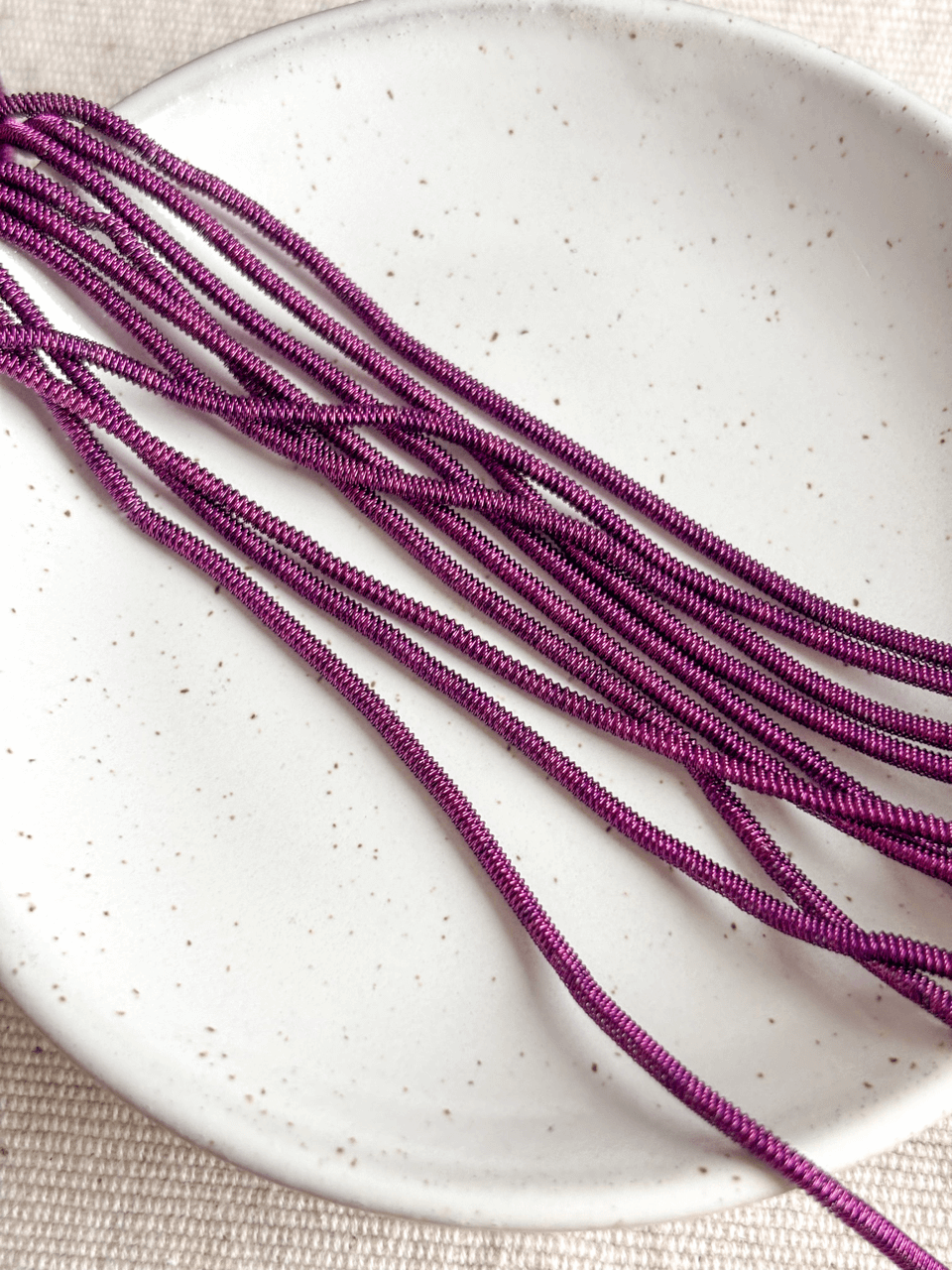 Cannetille perlée prune  - 2 mm