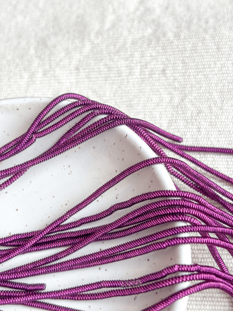 Cannetille perlée prune  - 2 mm