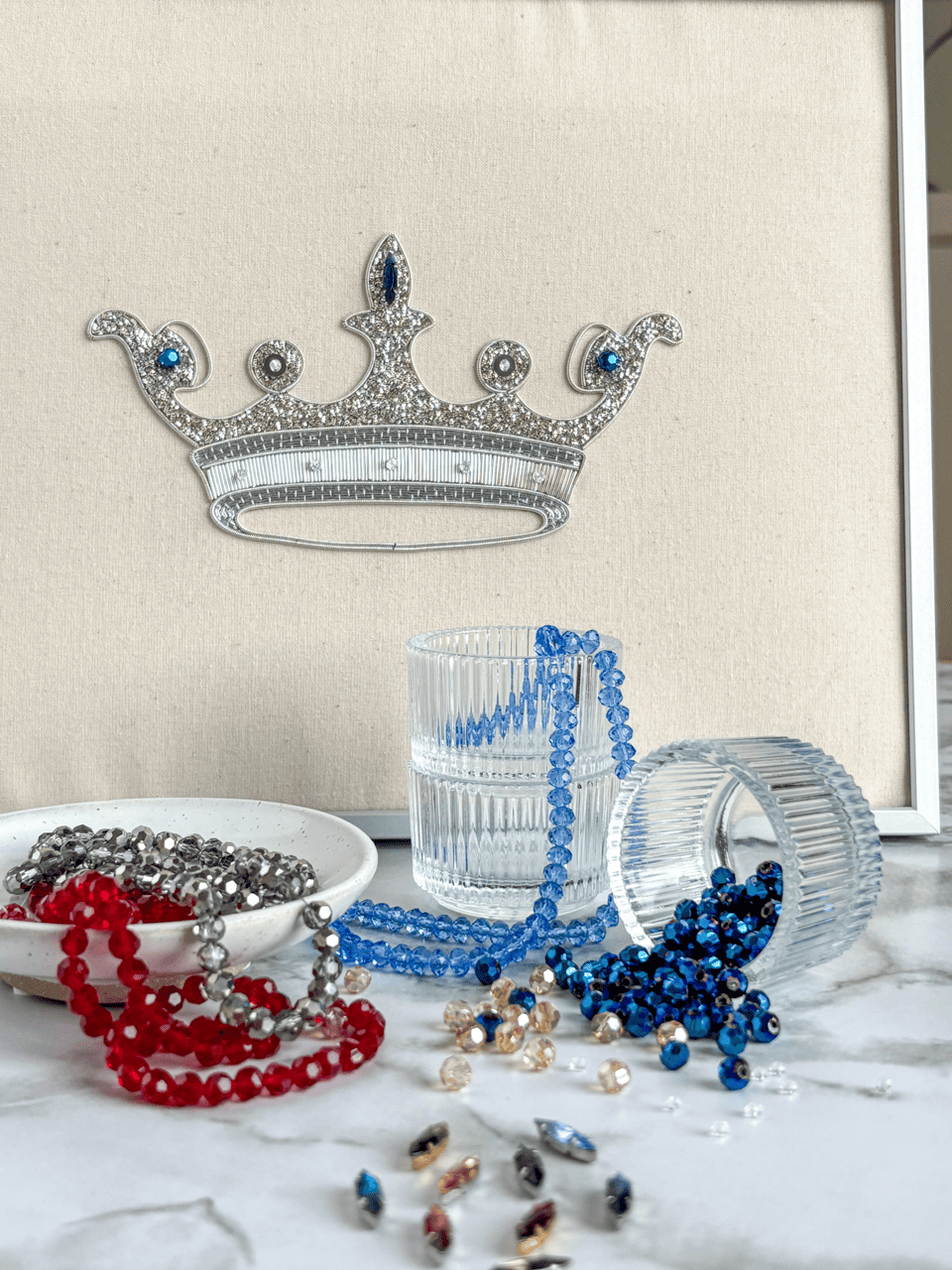 La Couronne d'Argent - Kit de broderie or personnalisable