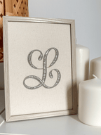 Initiales brodées - Or & Argent