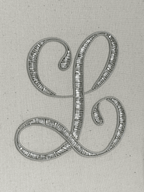 Initiales brodées - Or & Argent